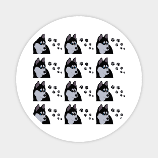 siberian husky dog pattern Magnet